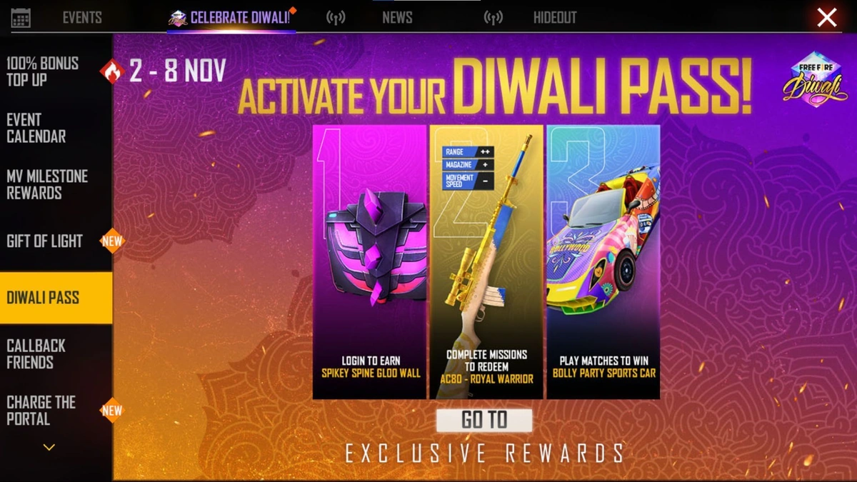 Free Fire | Monthly Changes to Daily Login Rewards